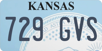 KS license plate 729GVS