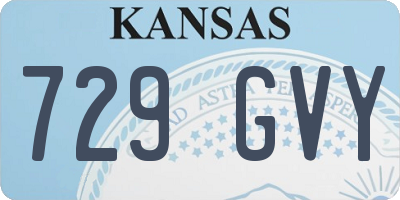 KS license plate 729GVY