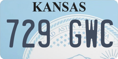 KS license plate 729GWC