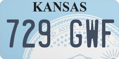 KS license plate 729GWF