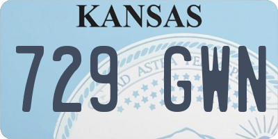 KS license plate 729GWN