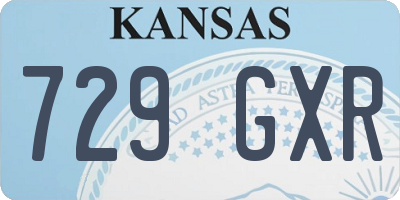 KS license plate 729GXR