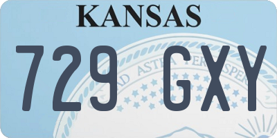 KS license plate 729GXY