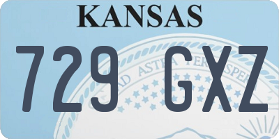 KS license plate 729GXZ