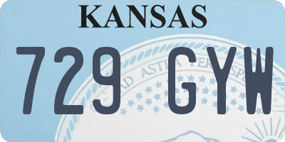 KS license plate 729GYW