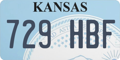 KS license plate 729HBF