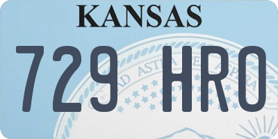 KS license plate 729HRO