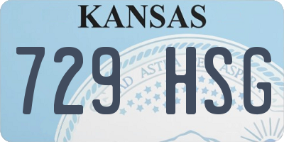 KS license plate 729HSG