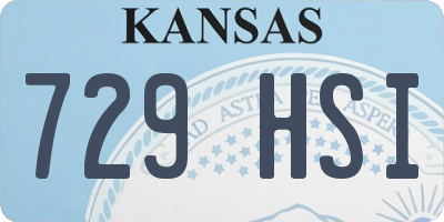 KS license plate 729HSI