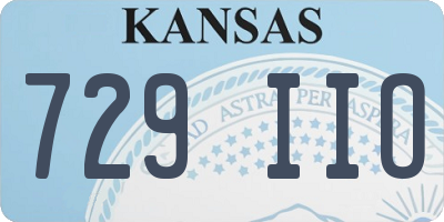 KS license plate 729IIO