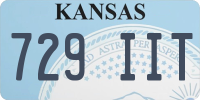 KS license plate 729IIT