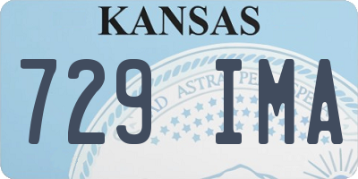 KS license plate 729IMA