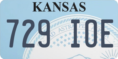 KS license plate 729IOE