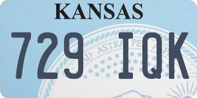 KS license plate 729IQK