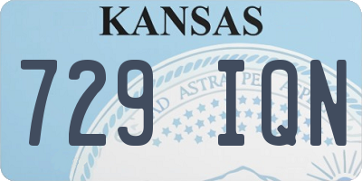 KS license plate 729IQN