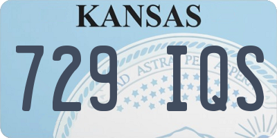 KS license plate 729IQS