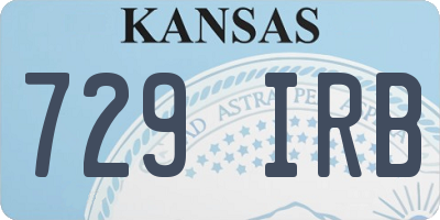 KS license plate 729IRB