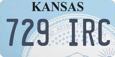 KS license plate 729IRC