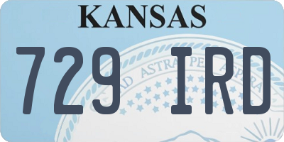 KS license plate 729IRD