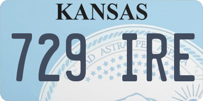KS license plate 729IRE