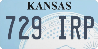 KS license plate 729IRP