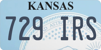 KS license plate 729IRS