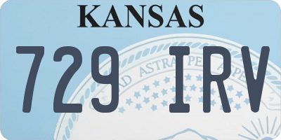 KS license plate 729IRV