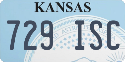 KS license plate 729ISC