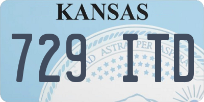 KS license plate 729ITD