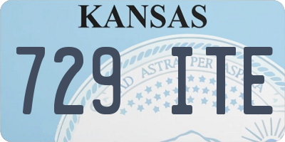 KS license plate 729ITE