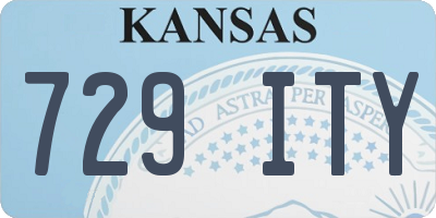 KS license plate 729ITY