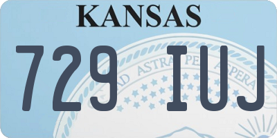 KS license plate 729IUJ