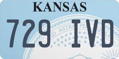 KS license plate 729IVD