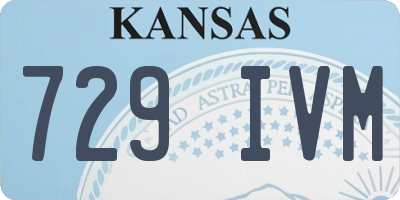 KS license plate 729IVM