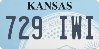 KS license plate 729IWI
