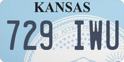 KS license plate 729IWU
