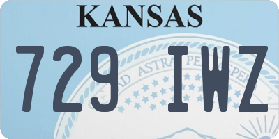 KS license plate 729IWZ