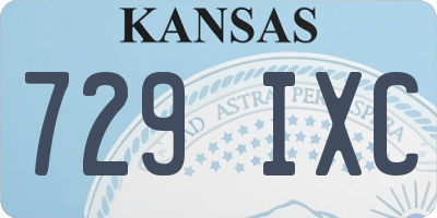 KS license plate 729IXC