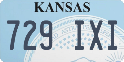 KS license plate 729IXI