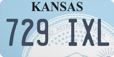 KS license plate 729IXL