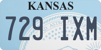 KS license plate 729IXM