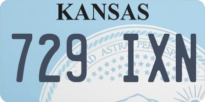 KS license plate 729IXN