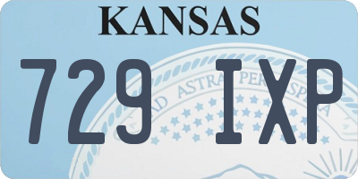 KS license plate 729IXP