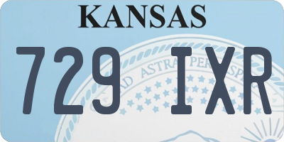 KS license plate 729IXR
