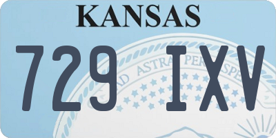 KS license plate 729IXV