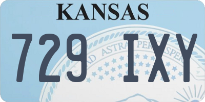 KS license plate 729IXY