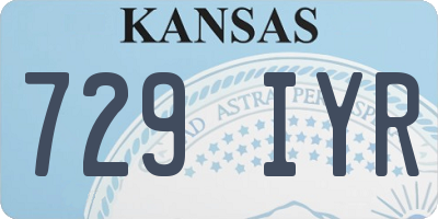 KS license plate 729IYR