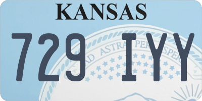 KS license plate 729IYY