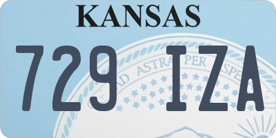 KS license plate 729IZA