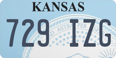 KS license plate 729IZG